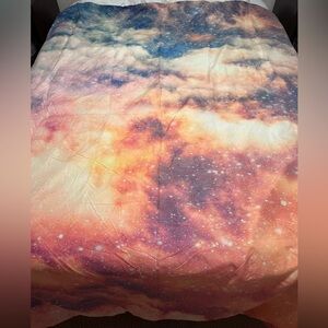 DENY Queen Size Duvet Cover, Clouds and stars print